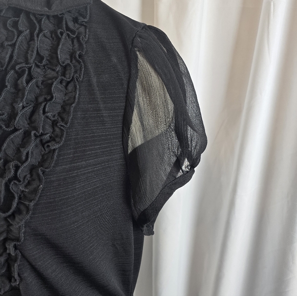 HeartSoul Black Ruffled Blouse – Women’s 1X - Picture 6 of 9